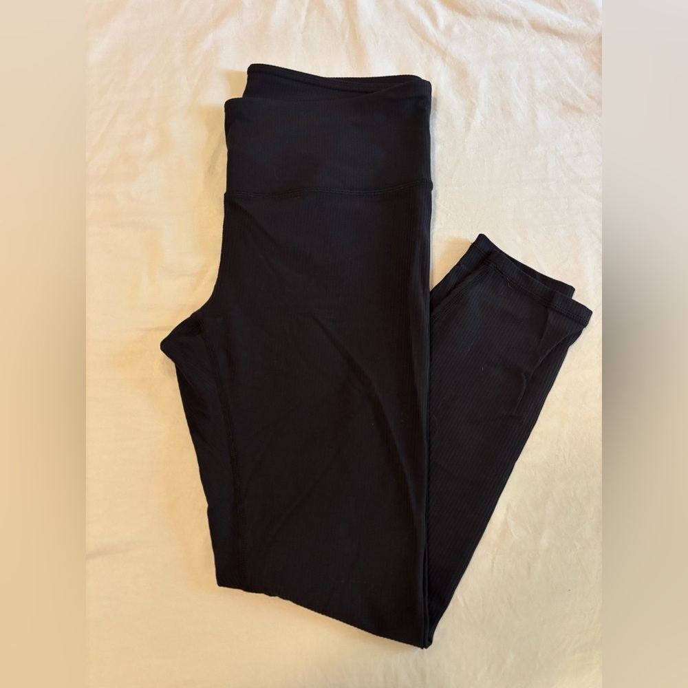 Avia Ribbed Black Leggings
